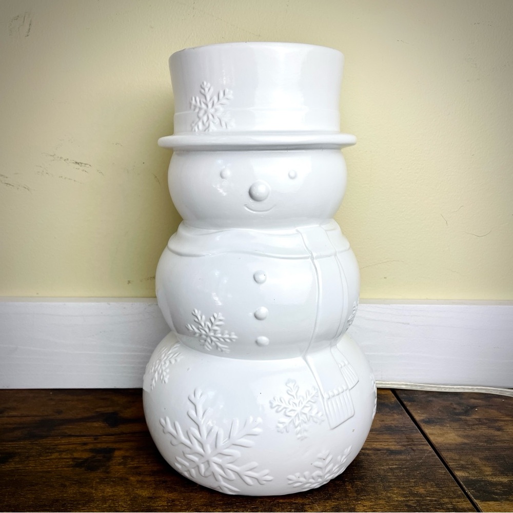 Yankee Candle White Snowman Electric Wax Melt Holiday Decor
